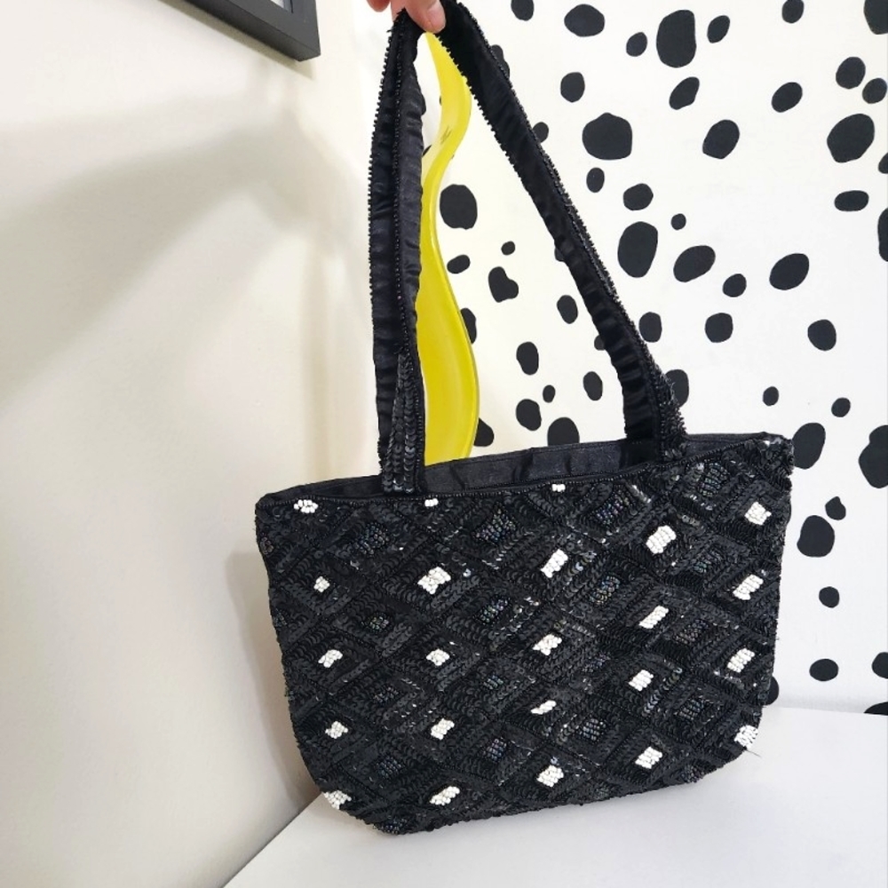 "Marry Goodnight" Beaded shoulder Purse